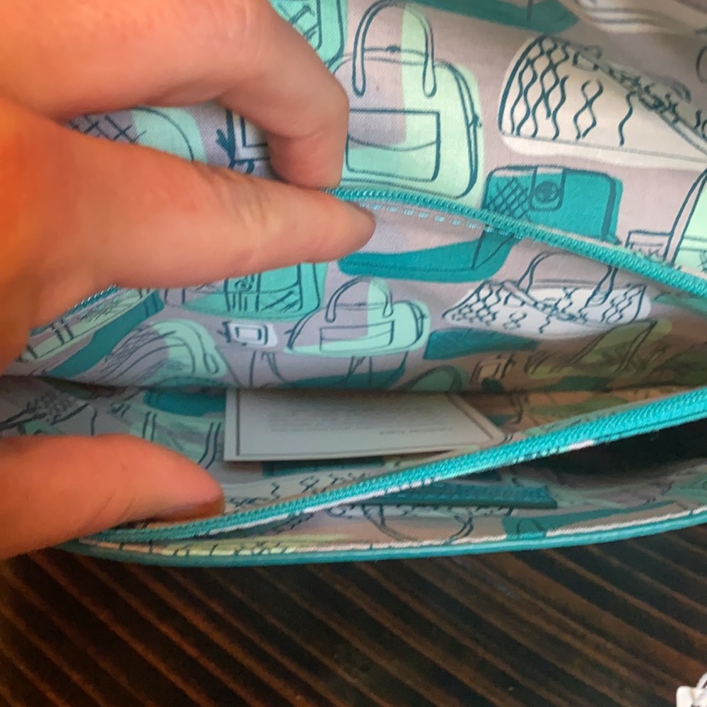 Vera Bradley Tess Crossbody in Teal Leather - Picture 16 of 17